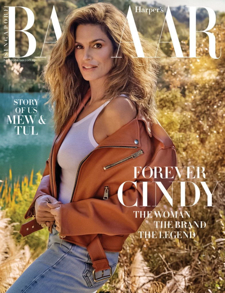 Harper's Bazaar Singapore January 2024 : Cindy Crawford by Yu Tsai