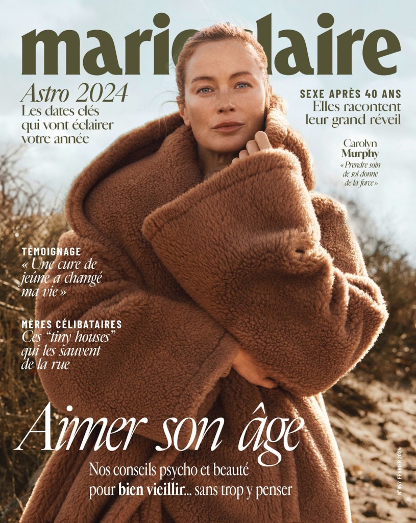 Marie Claire France February 2023 : Carolyn Murphy by Pamela Hanson