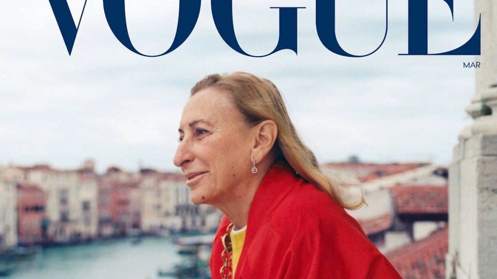 US Vogue March 2024 : Miuccia Prada by Steff Mitchell